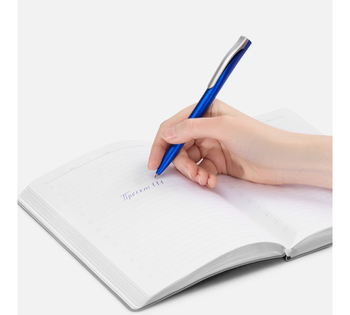 Ручка шариковая Pin Silver, синий металлик