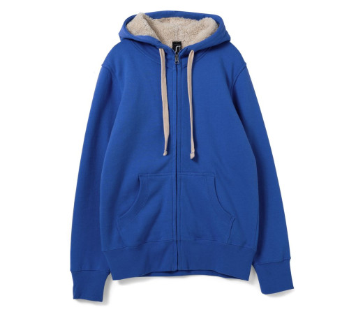 Толстовка унисекс на молнии Sherpa 280, ярко-синяя