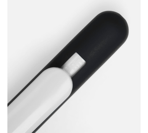 Ручка шариковая Swiper Soft Touch, черная с белым