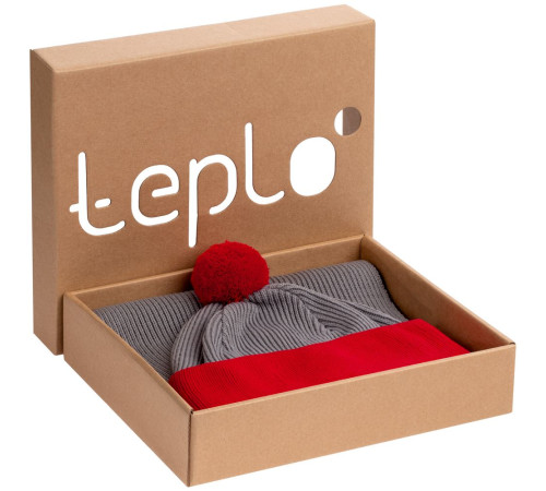 Набор Snappy, светло-серый с красным