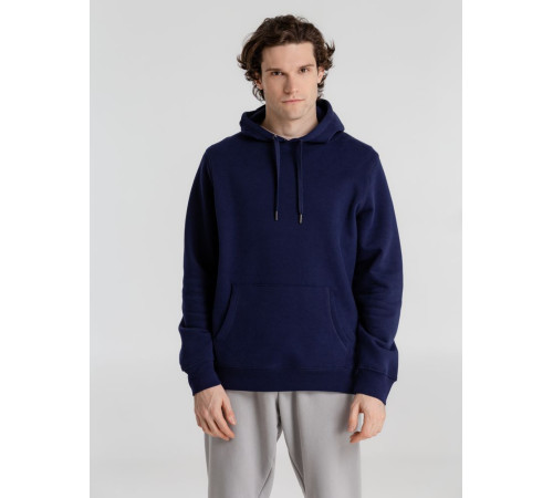 Толстовка с капюшоном унисекс King, темно-синяя