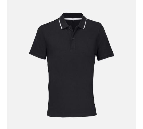Рубашка поло унисекс Palermo, черная с белым