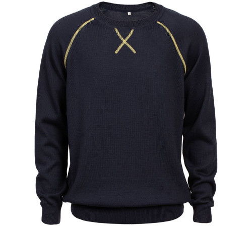 Джемпер Stitch с контрастной отделкой, синий с зеленым