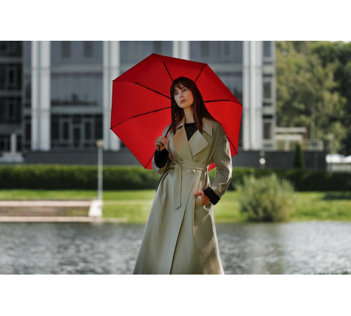 Зонт складной Monsoon, красный