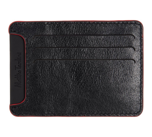 Чехол для карточек Arrival, черный с красным