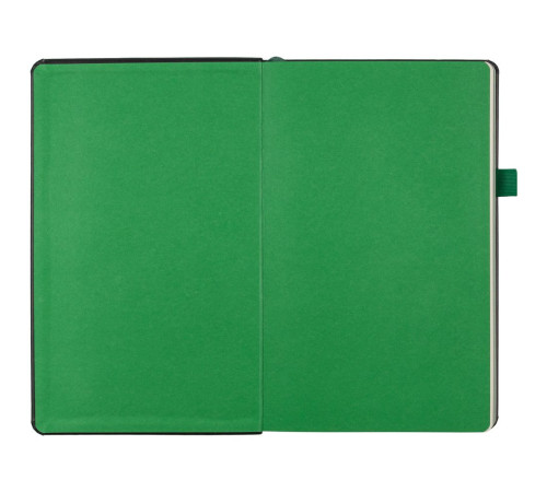 Ежедневник Ton, недатированный, черный с зеленым