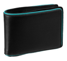 Кошелек Partinico, черный с бирюзовым