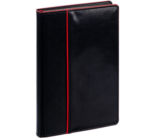 Ежедневник Alanis, недатированный, черный с красным