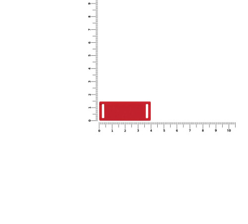 Лейбл из ПВХ Kova, красный