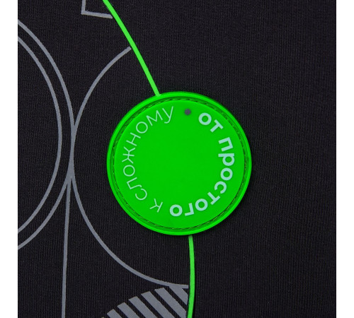 Футболка оверсайз с двойным рукавом Kosmos, черная