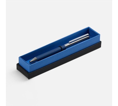Ручка шариковая Eyeshot Soft Touch в футляре, темно-синяя