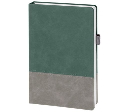 Ежедневник Horizon, недатированный, серый с зеленым