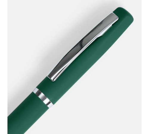 Ручка шариковая Bolt Soft Touch, зеленая