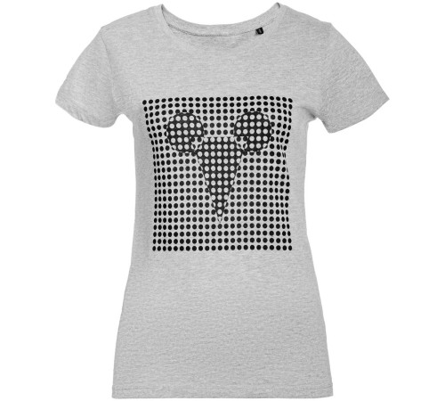 Футболка женская Optical Mouse, серый меланж