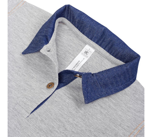 Рубашка поло женская DNM Forward серый меланж