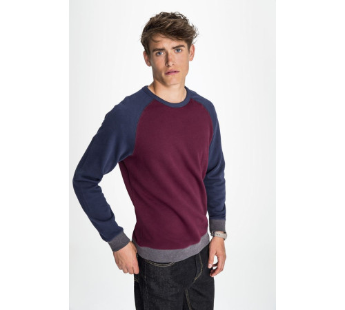 Толстовка унисекс Sandro, темно-синяя с черным меланжем