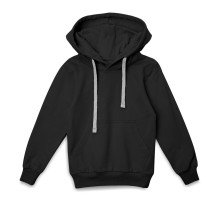 Толстовка с капюшоном детская Kirenga Kids, черная