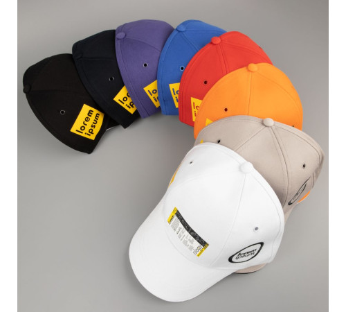 Бейсболка Canopy, белая с темно-синим кантом