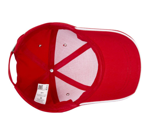 Бейсболка Canopy, красная с белым кантом
