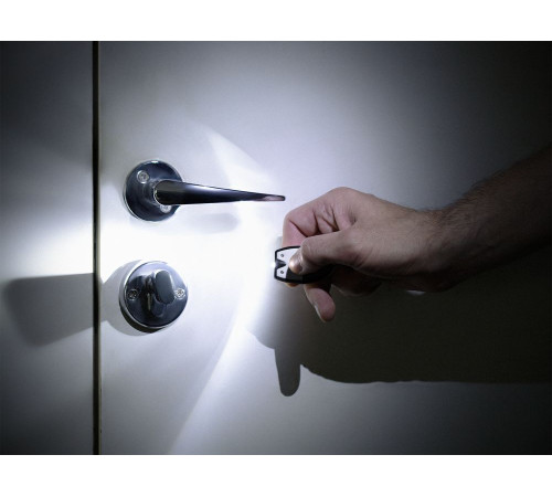 Брелок-фонарик Vivid, ver.2, белый с черным