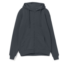 Толстовка на молнии с капюшоном Siverga Heavy 2.0, темно-серая (графит)