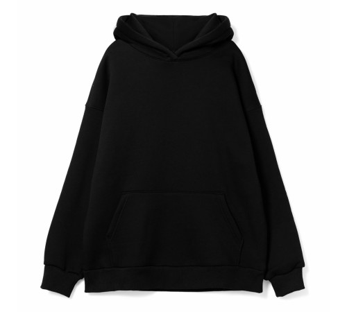 Худи оверсайз унисекс Go Easy, черное