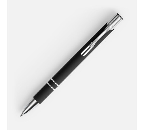 Ручка шариковая Keskus Soft Touch, черная