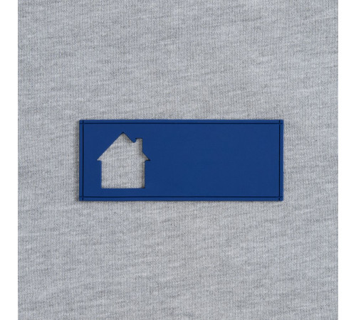 Лейбл из ПВХ с вырубкой «Дом», синий
