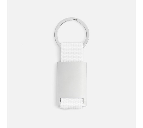 Брелок Inlet с тканевой вставкой, белый