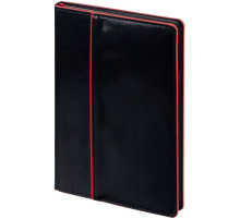 Ежедневник Alanis, недатированный, черный с красным