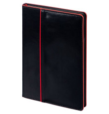 Ежедневник Alanis, недатированный, черный с красным