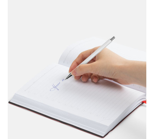 Ручка шариковая Slim Beam, белая