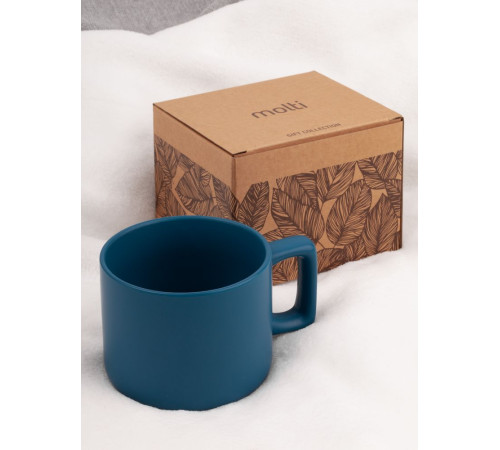 Чашка Jumbo в коробке матовая, морская волна