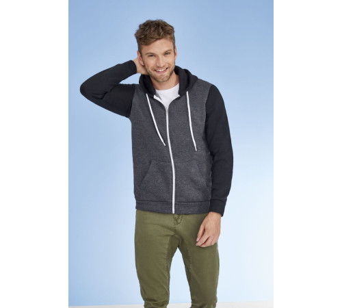 Толстовка на молнии Silver 280 темно-синяя с красным