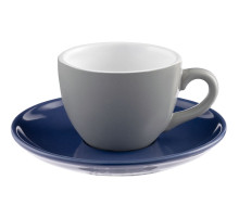 Чайная пара Cozy Morning, серая с синим