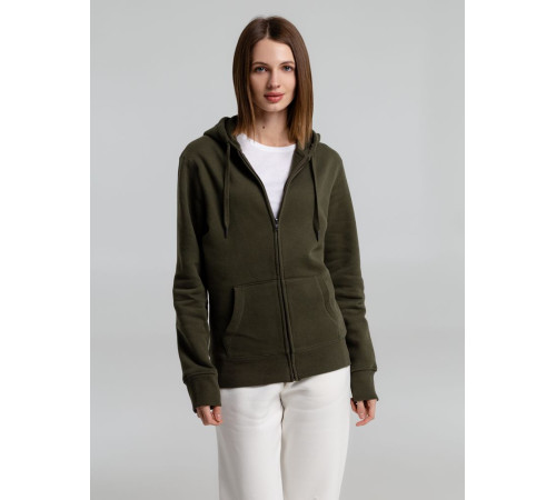 Толстовка на молнии с капюшоном унисекс King, хаки