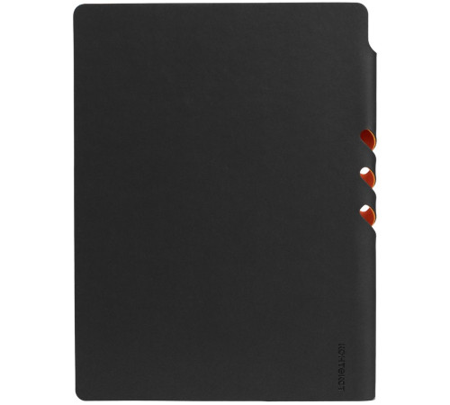 Ежедневник Flexpen Black, недатированный, черный со светло-оранжевым