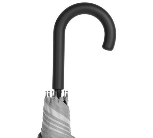 Зонт-трость Manifest со светоотражающим куполом, серый