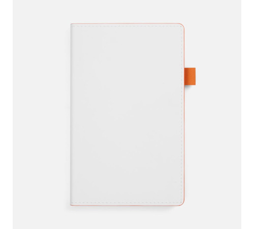 Ежедневник White Shall, недатированный, бело-оранжевый