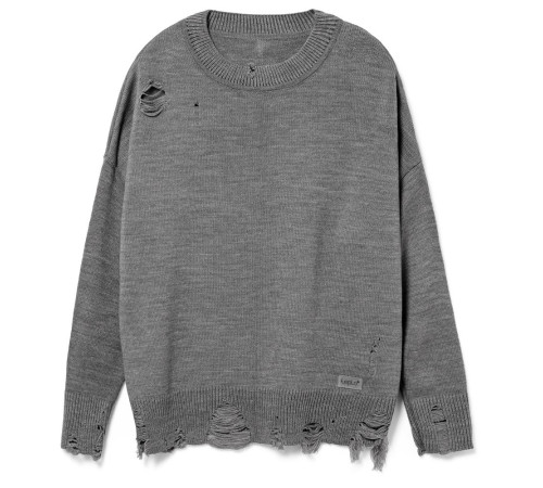 Джемпер оверсайз унисекс Grunge в сумке, серый