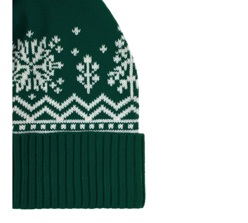 Шапка Elnik, зеленая с молочно-белым