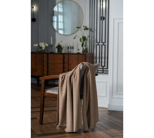 Плед Ornato, бежевый (миндальный меланж)