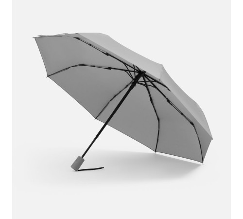 Зонт складной Hard Work с проявляющимся рисунком, серый