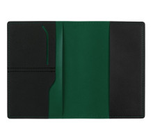 Обложка для паспорта Multimo, черная с зеленым