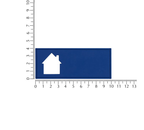 Лейбл из ПВХ с вырубкой «Дом», синий