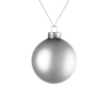 Оформительский шар Finery, 8 см, матовый серебристый