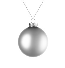 Елочный шар Finery Matt, 8 см, матовый серебристый
