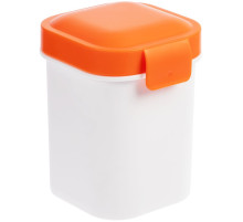 Ланчбокс для снеков Lunch Crunch, белый с оранжевым