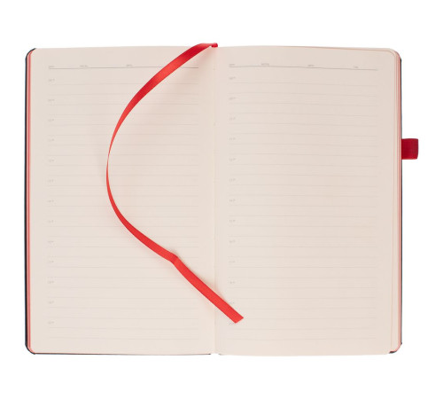 Ежедневник Ton Black, недатированный, черный с красным