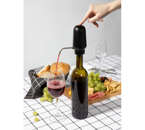 Электрический аэратор-дозатор для вина Lonks, черный